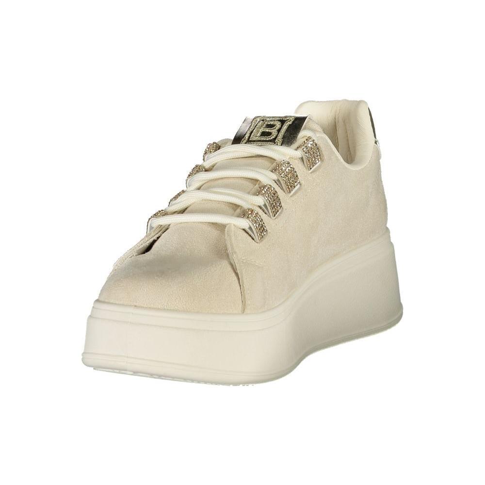 Laura Biagiotti Beige Polyester Women Sneaker LA-36476-EU41/US11