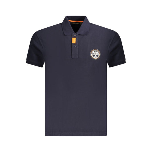 Napapijri Blue Cotton Men Polo Shirt NA-35700-S