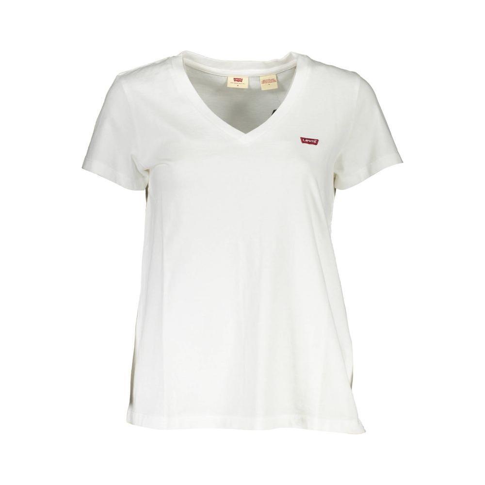Levi's White Cotton Women T-Shirt LE-36959-XS
