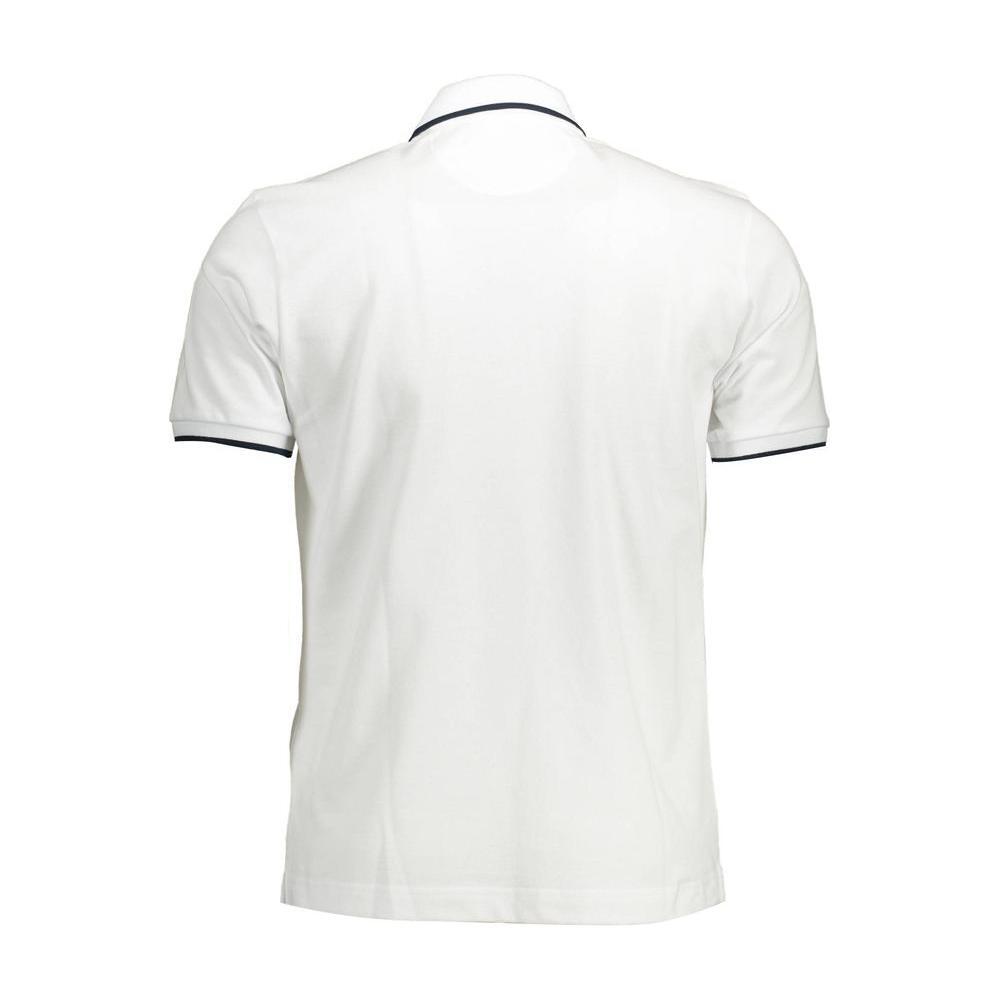 La Martina White Cotton Men Polo Shirt