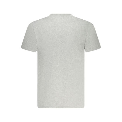 North Sails Brown Cotton Men T-Shirt displaying back view with short sleeves and crew neck design.