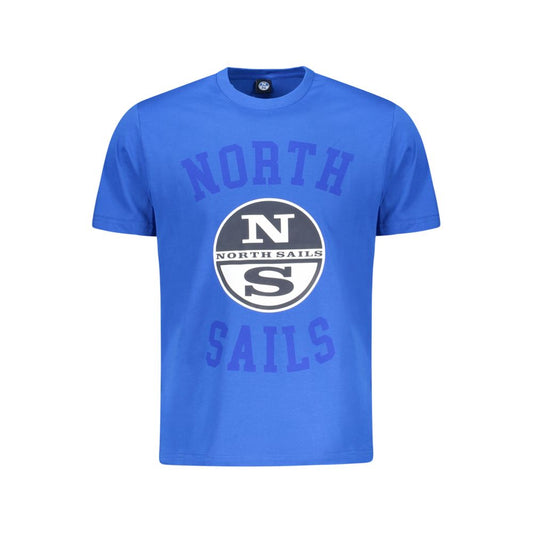 North Sails Blue Cotton Men T-Shirt NO-35323-S