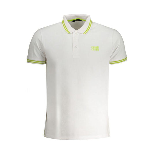 Cavalli Class White Cotton Polo Shirt CA-30269-L