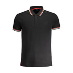 Cavalli Class Black Cotton Polo Shirt CA-30276-L