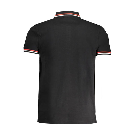 Cavalli Class Black Cotton Polo Shirt CA-30276-L