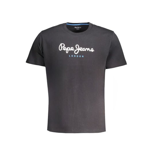 Pepe Jeans Black Cotton T-Shirt PE-31366-L