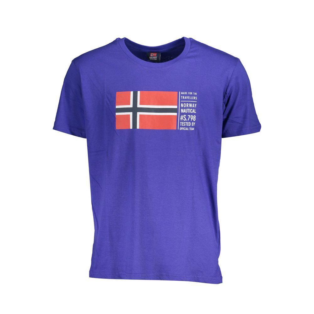 Norway 1963 Blue Cotton Men T-Shirt NO-37705-XL