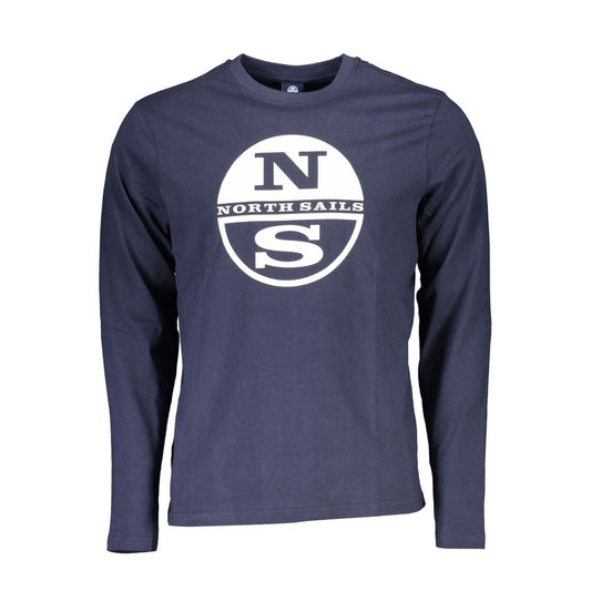 North Sails Blue Cotton T-Shirt NO-23363-XL