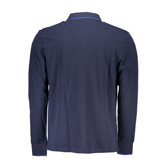 North Sails Blue Cotton Men Polo Shirt NO-23372-M