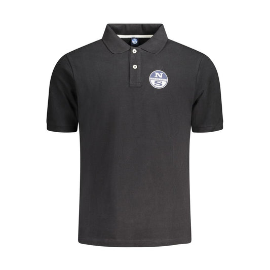 North Sails Black Cotton Mens Polo Shirt NO-33986-S