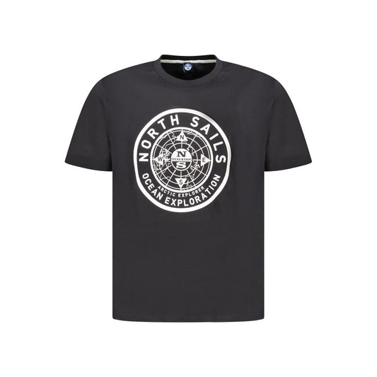 North Sails Black Cotton Men T-Shirt NO-34382-S