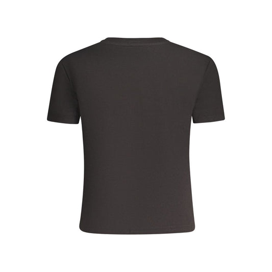 Calvin Klein Black Cotton Women T-Shirt CA-34458-XS