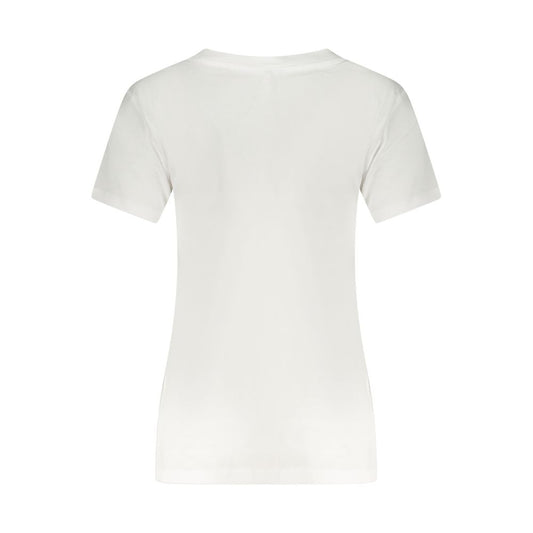 Calvin Klein White Cotton Women T-Shirt CA-34459-L