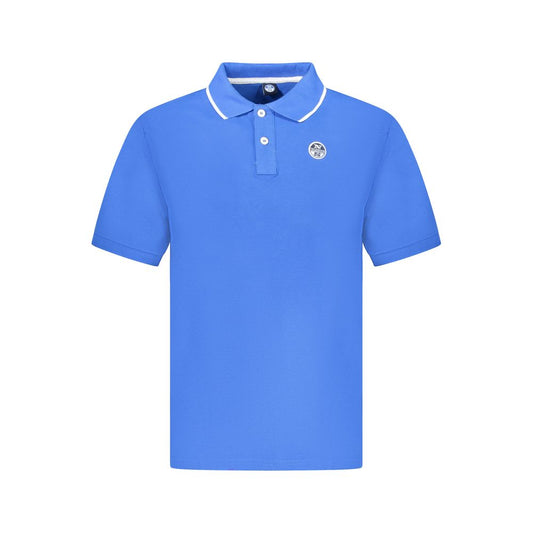 North Sails Blue Cotton Men Polo Shirt NO-35021-S