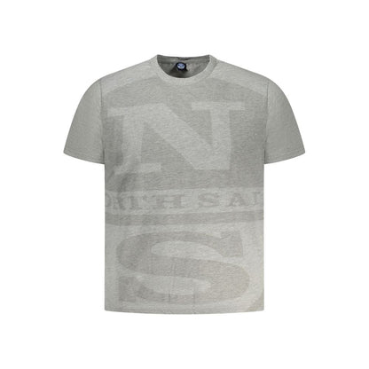 North Sails Brown Cotton Men T-Shirt with classic crew neck and logo print, showcasing maritime heritage and timeless fashion style.
