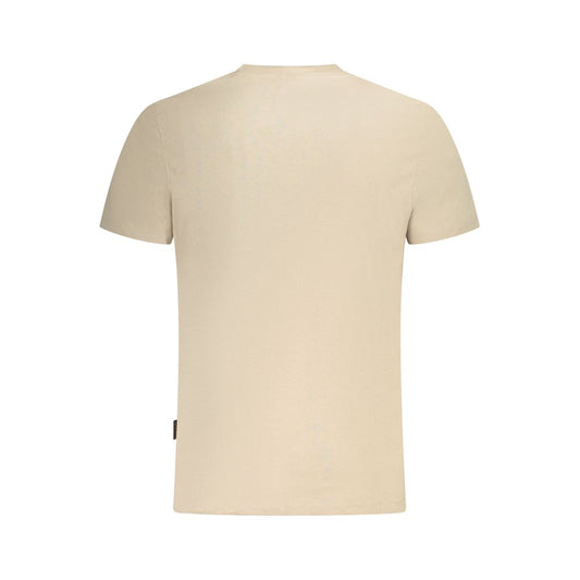 Napapijri Beige Cotton Men T-Shirt NA-35679-S