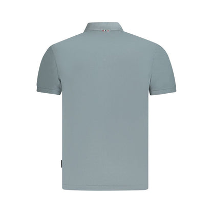 Back view of Napapijri Brown Cotton Men Polo Shirt showcasing sophisticated design and iconic logo for stylish casual wear.