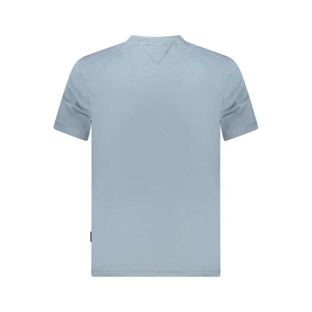 Back view of Napapijri Brown Cotton Men T-Shirt showcasing design and comfort.