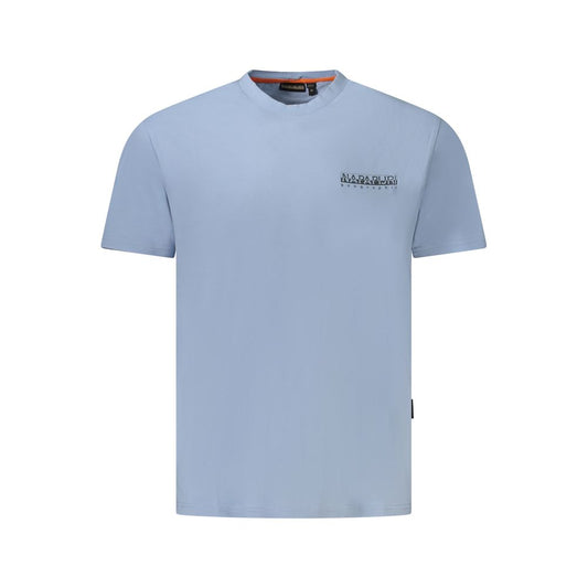 Napapijri Light Blue Cotton Men T-Shirt NA-35907-S