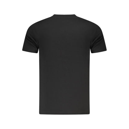 Cavalli Class Black Cotton Men T-Shirt back view showcasing premium design and material.