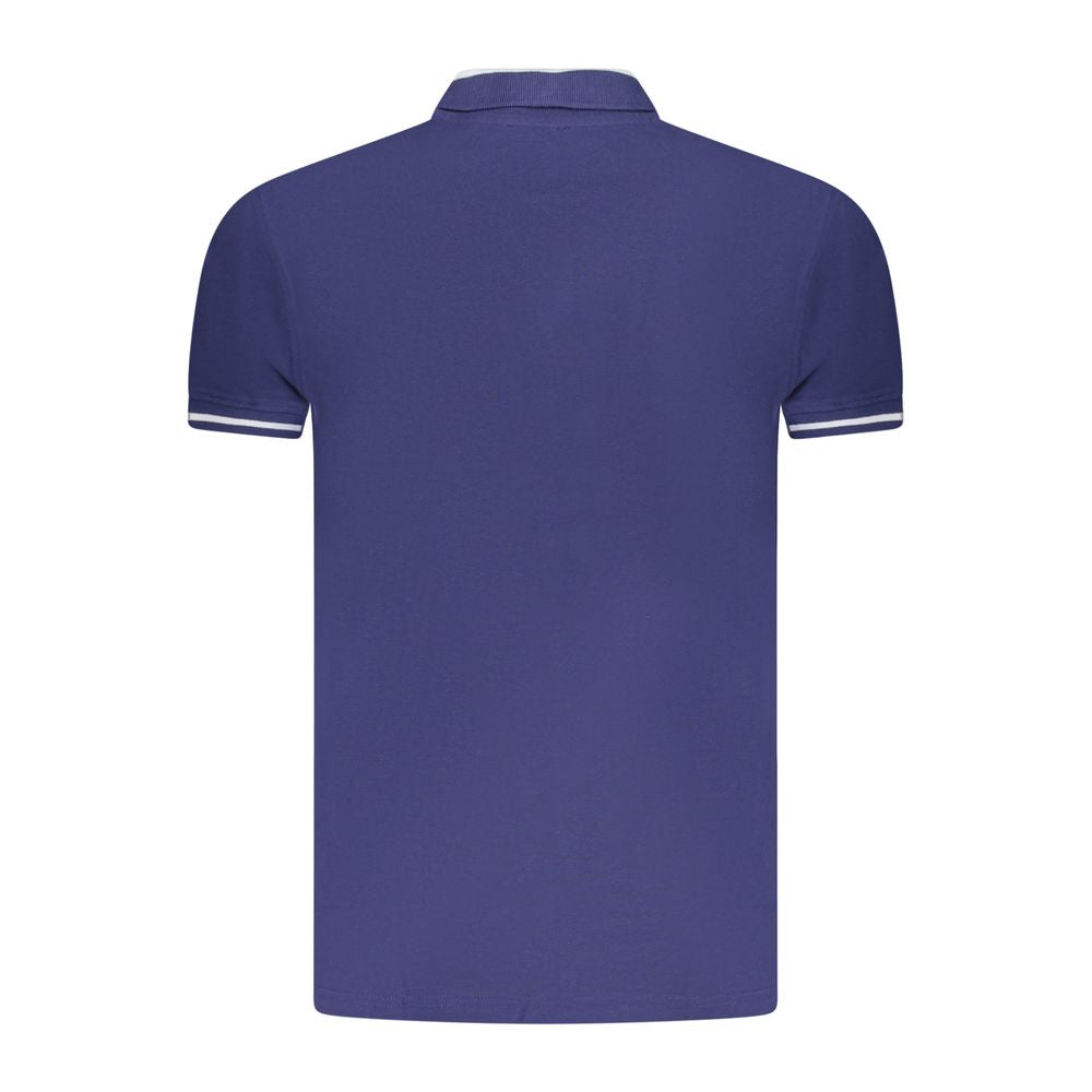 Cavalli Class Blue Cotton Men Polo Shirt CA-36682-M