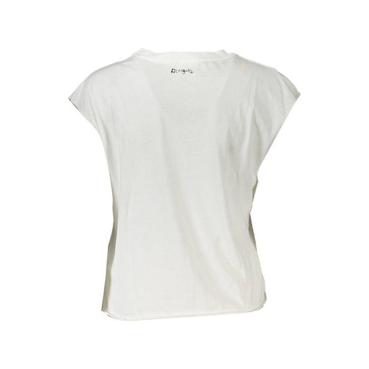 Desigual White Cotton Women TShirt DE-37213-L