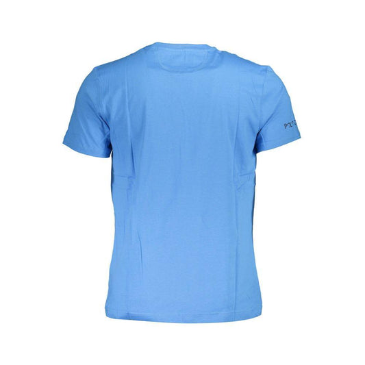 La Martina Blue Cotton Men T-Shirt LA-37728-M