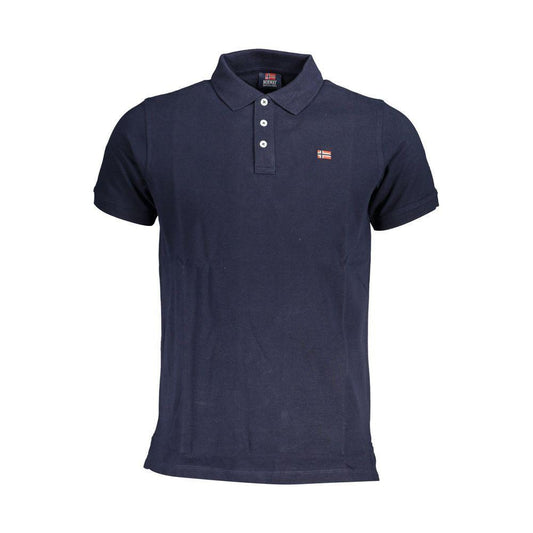Norway 1963 Blue Cotton Men Polo Shirt NO-37829-L