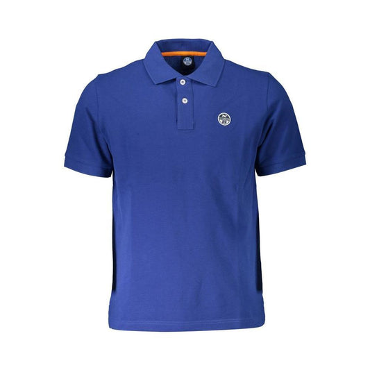 North Sails Blue Cotton Men Polo Shirt NO-37897-M