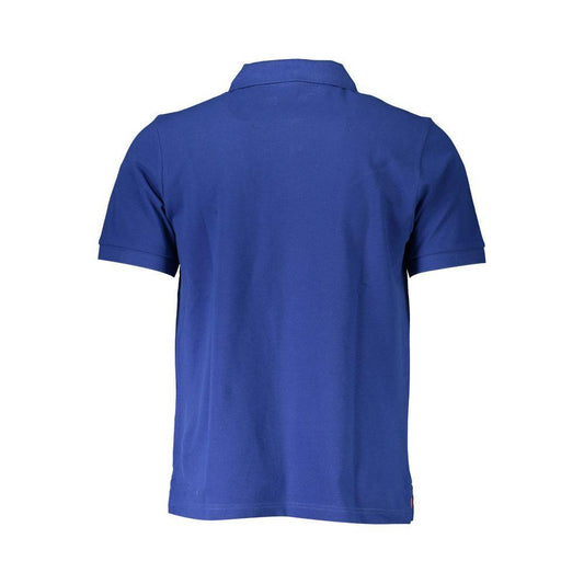 North Sails Blue Cotton Men Polo Shirt NO-37897-M