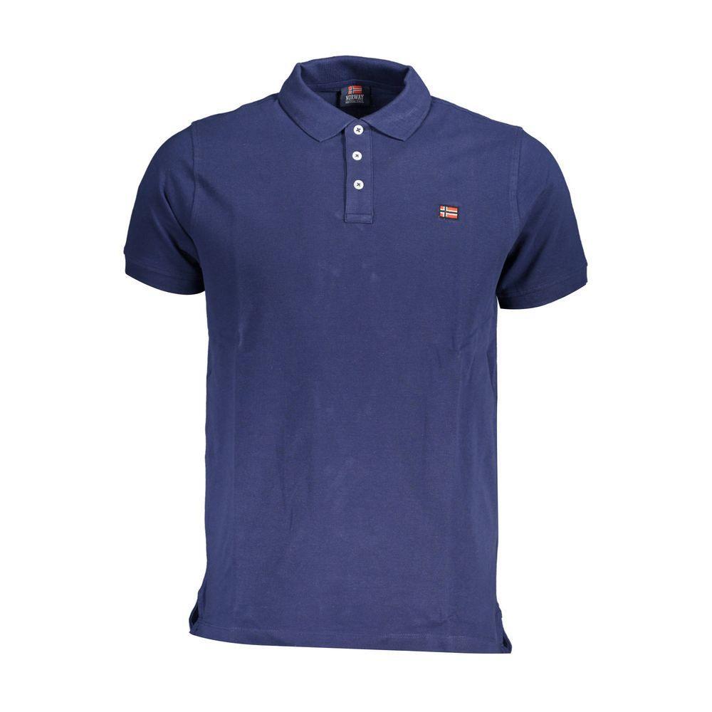 Norway 1963 Blue Cotton Men Polo Shirt NO-37956-XXL