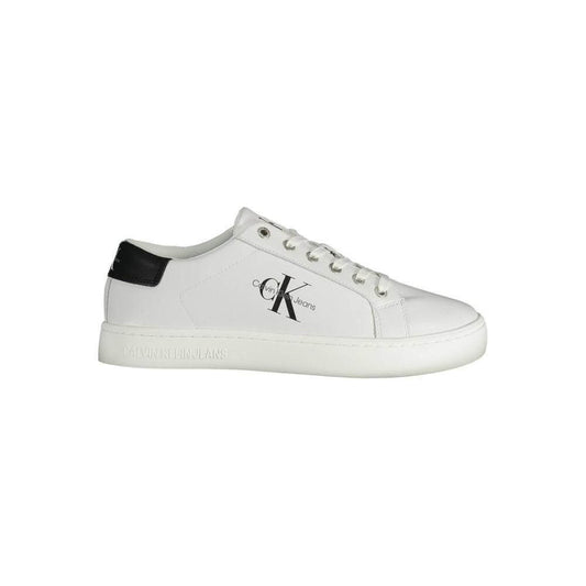 Calvin Klein White Recycled Polyester Men Sneaker