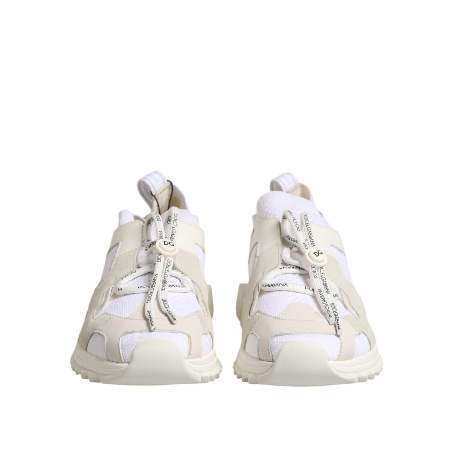 Dolce & Gabbana White Mesh Sorrento Trekking Sneakers Shoes