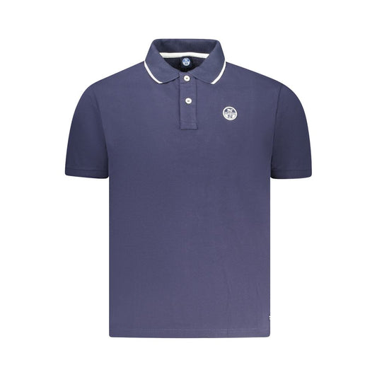 North Sails Blue Cotton Men Polo Shirt NO-35022-S