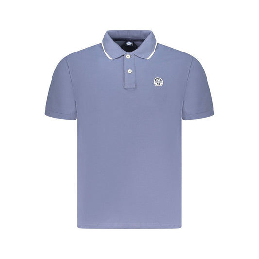 North Sails Blue Cotton Men Polo Shirt NO-35020-S