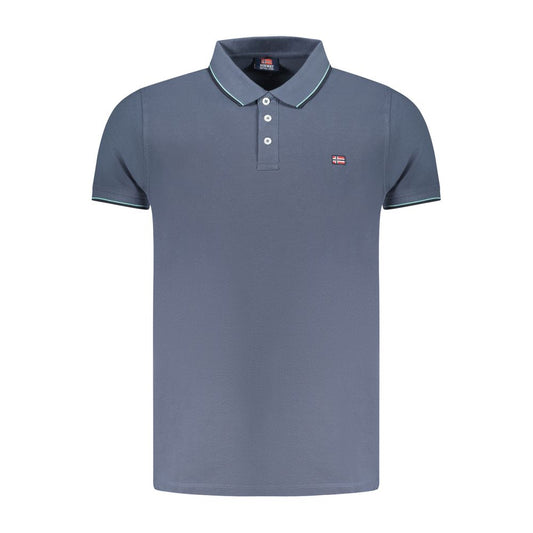 Norway 1963 Blue Cotton Polo Shirt NO-35871-S