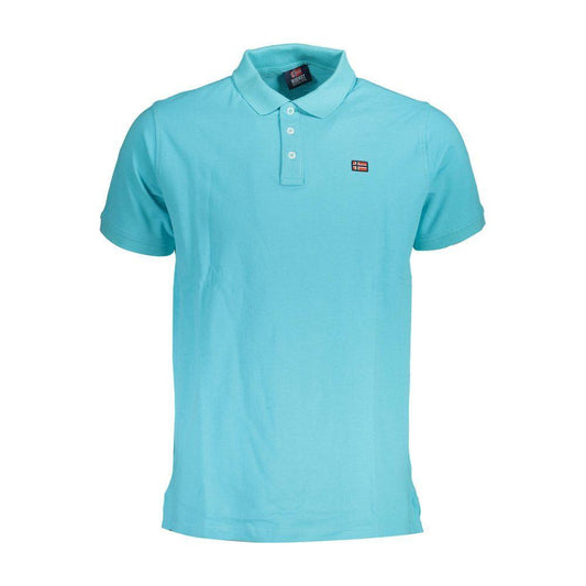 Norway 1963 Blue Cotton Men Polo Shirt NO-37662-M