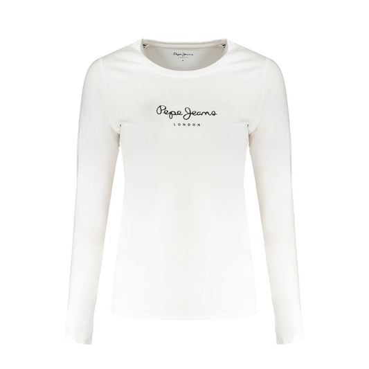 Pepe Jeans White Cotton Tops & T-Shirt PE-31356-XS