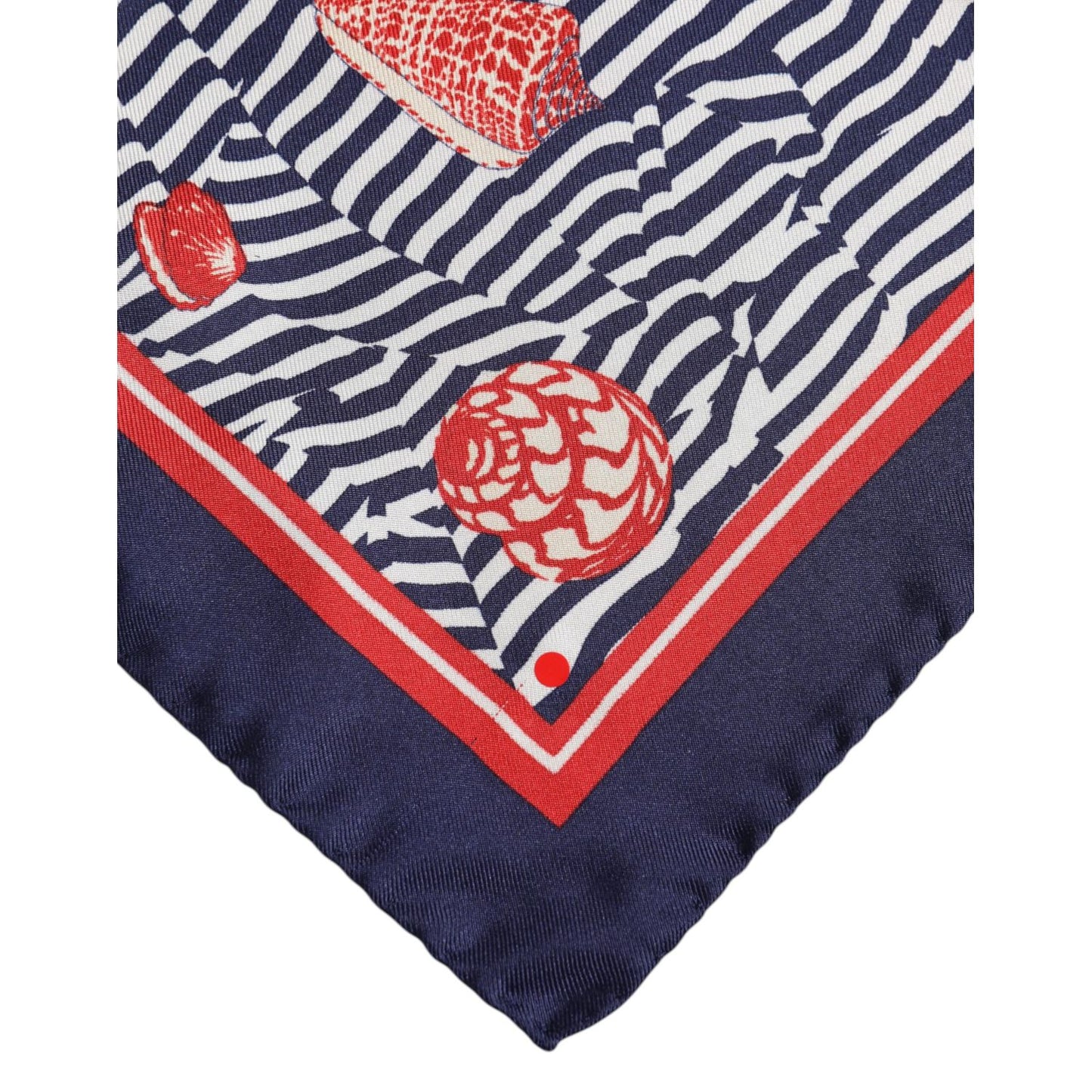 Dolce & Gabbana Multicolor Seashells Square Men Foulard Scarf
