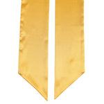 Dolce & Gabbana Yellow Satin Silk Skinny Foulard Wrap Scarf