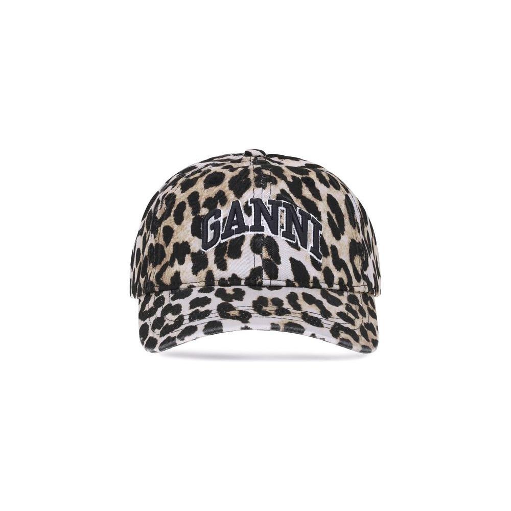 Ganni Leopard Baseball Hat GA-A6898943-UNI