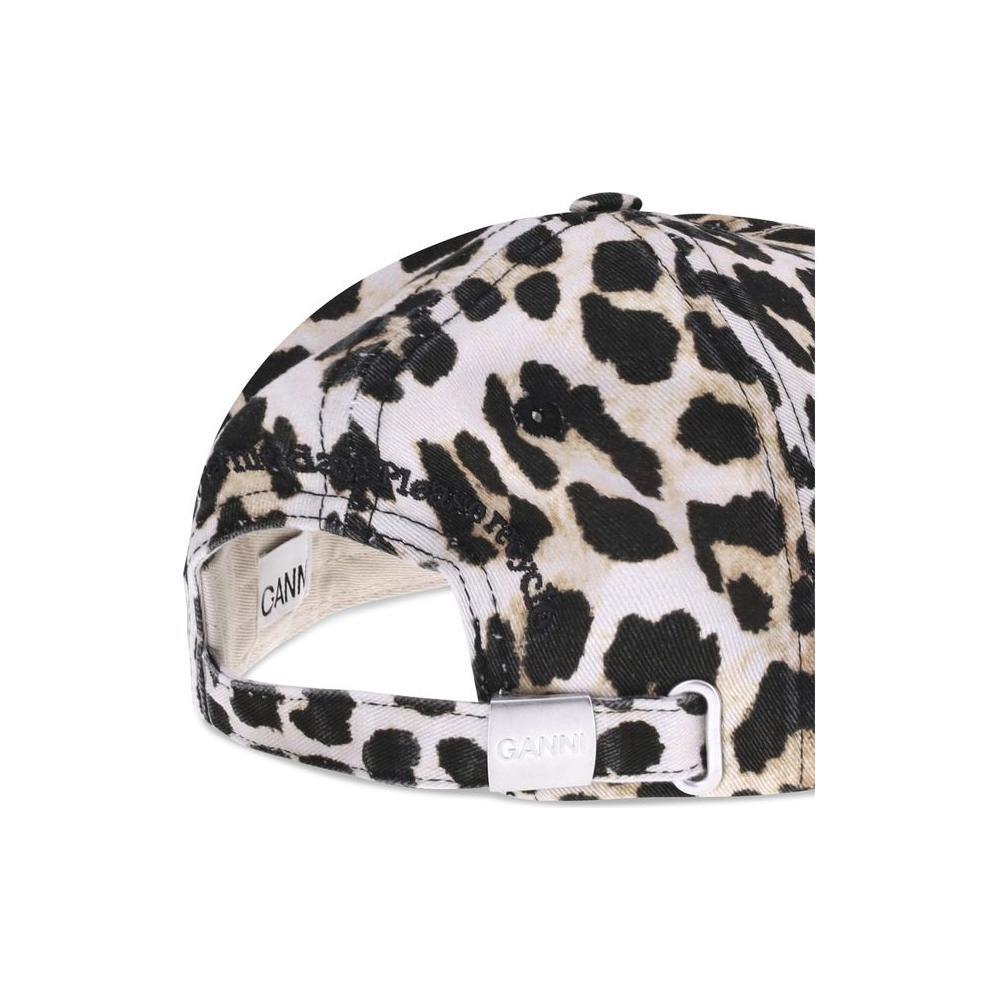 Ganni Leopard Baseball Hat GA-A6898943-UNI