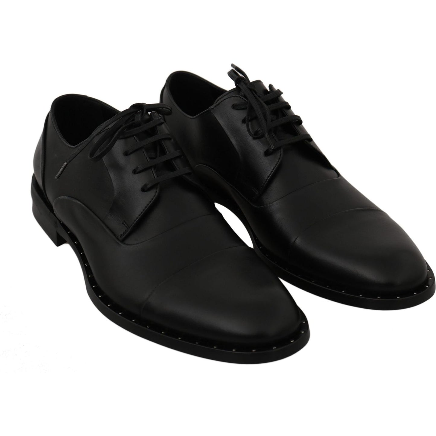 Dolce & Gabbana Black Leather Derby Formal Shoes MV2328-39