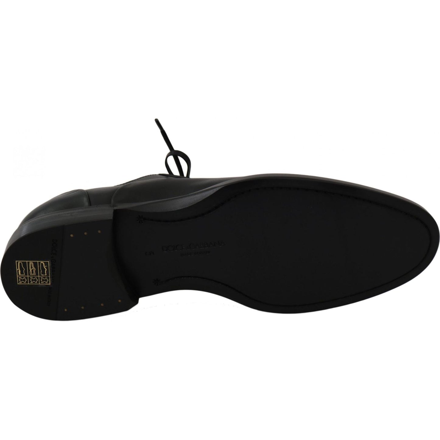 Dolce & Gabbana Black Leather Derby Formal Shoes MV2328-39