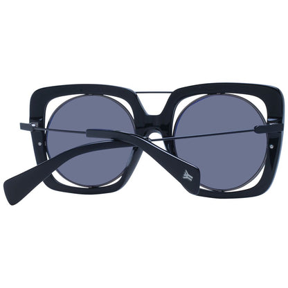 Yohji Yamamoto Black Unisex Sunglass