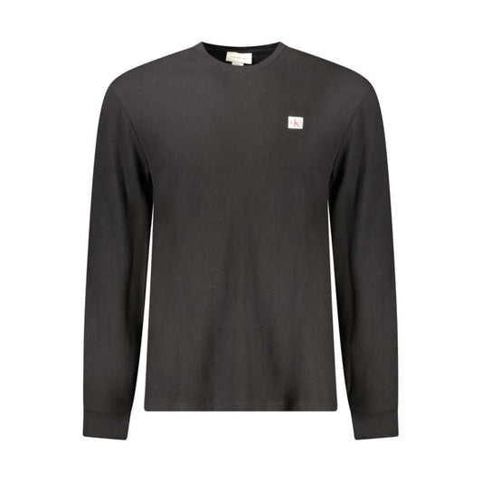 Calvin Klein Black Cotton Men Sweater CA-38764-S