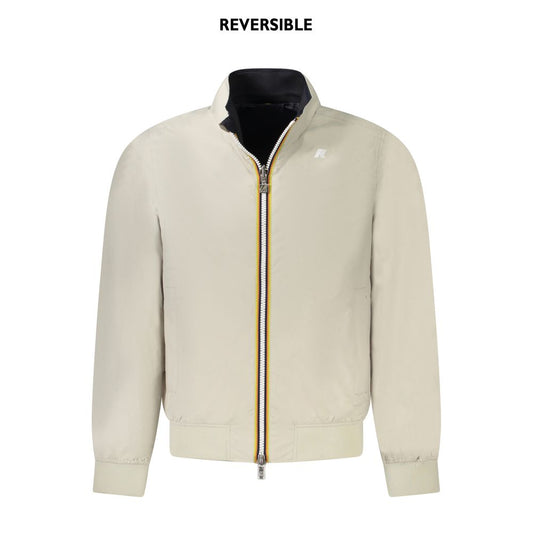 K-WAY Beige Nylon Men Jacket KW-38791-S