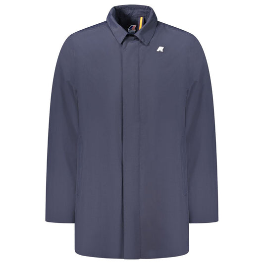 K-WAY Blue Polyamide Men Jacket KW-38794-XL