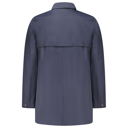 K-WAY Blue Polyamide Men Jacket KW-38794-XL