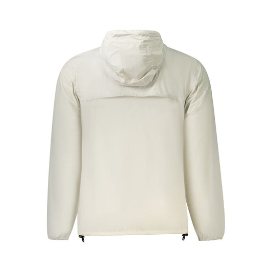 K-WAY Beige Polyamide Men Jacket KW-38800-M